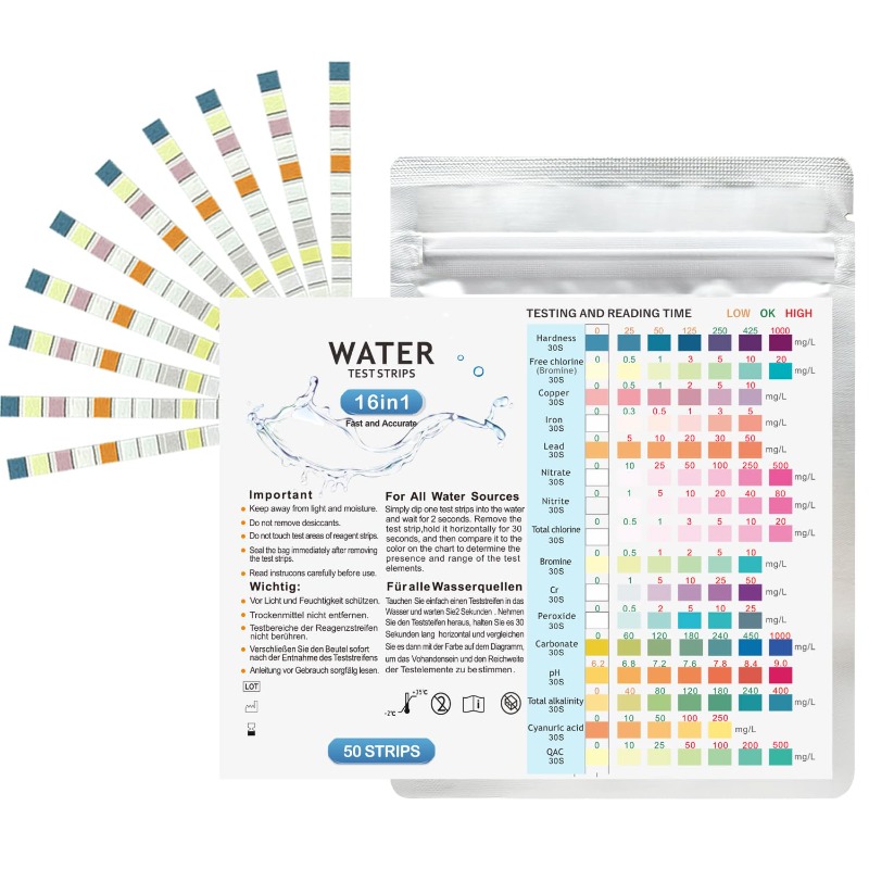 Marine Aquarium Test Kit - 水槽用テストストリップ 淡水PH水質検査キット 魚タンク用 アンモニア・亜硝酸塩・硝酸塩検査 スイミングプール用