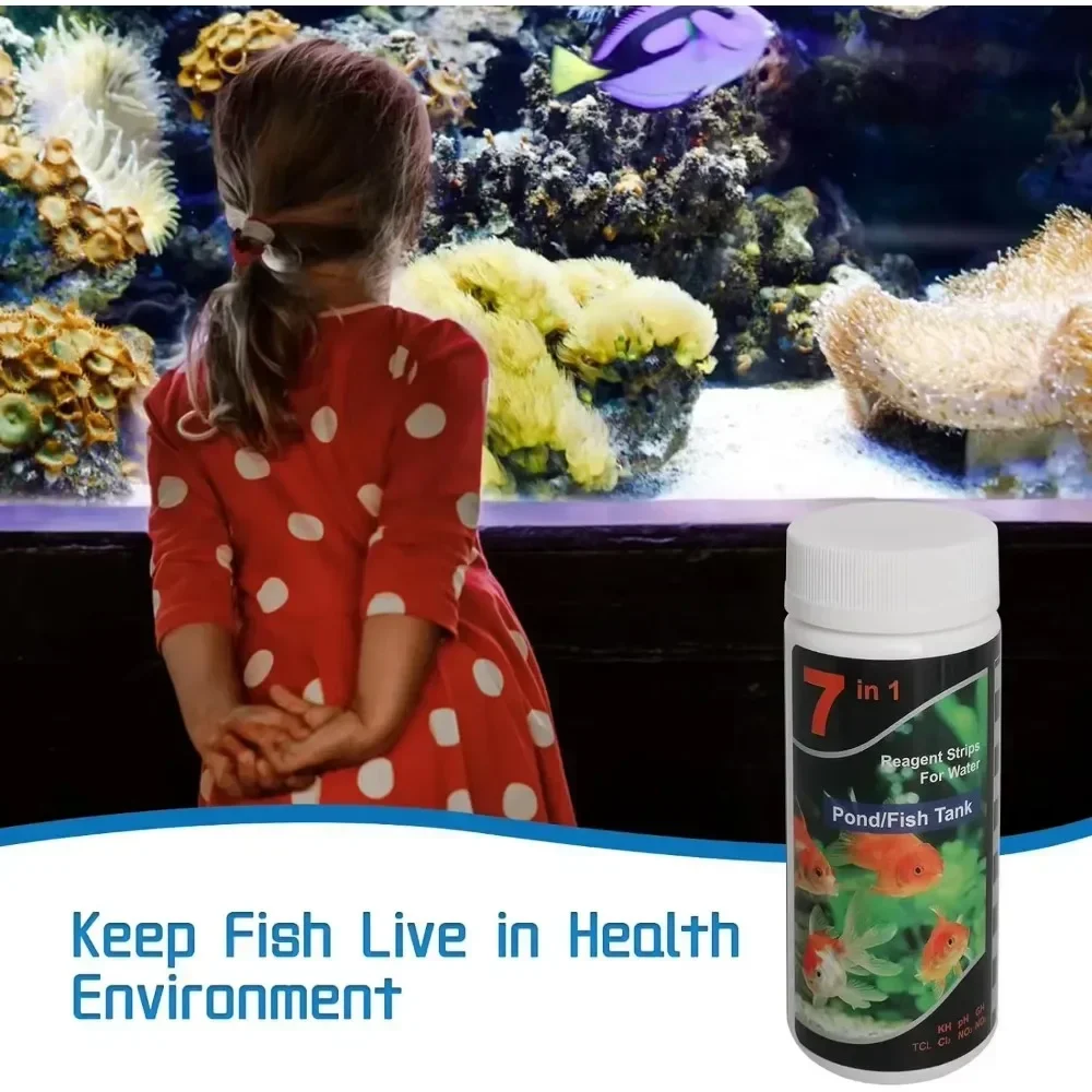 Marine Aquarium Test Kit - 新しいプール水槽水PHテストストリップ水槽テストストリップ淡水水質魚タンクテストストリップPH品質キット