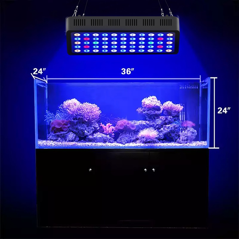 165W水槽ライト スマートWIFI調光タイマー付き 海水魚 - Marine Aquarium Timing のレビューと価格