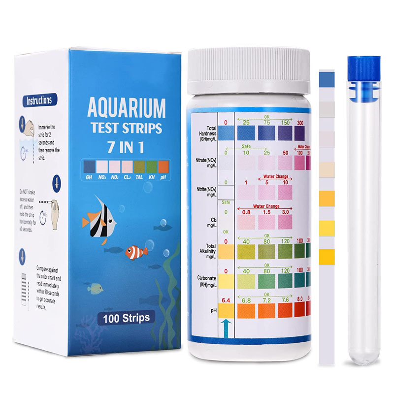 7-IN-1 水族館テストストリップ 100 個水槽テストキ - Marine Aquarium Test Kit のレビューと価格