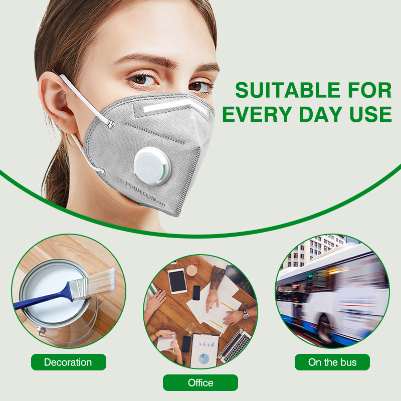 POWECOM KN95マスク 活性炭入り KN95マスク  - Activated Carbon Bag のレビューと価格